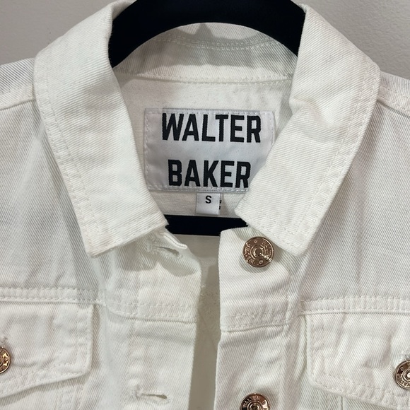 Walter Baker edgy crop jacket in our white denim - Picture 3 of 7